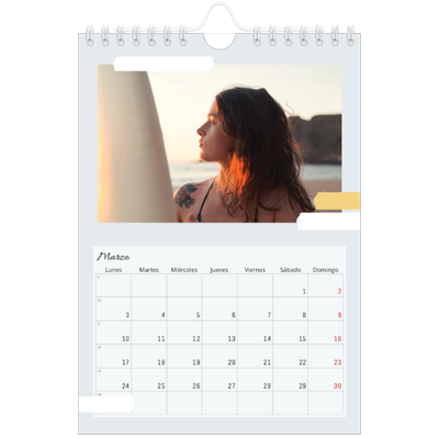 Calendario personalizado A5 — Tonos apagados [Marzo]
