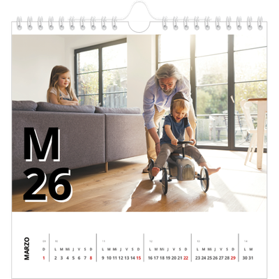 Calendarios Cuadrados — Estilo de letra [Marzo]