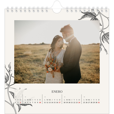 Calendarios Cuadrados — Tinta y hiedra [Enero]