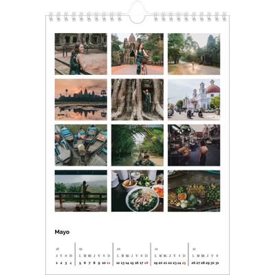 Calendario personalizado A4 — Cuadrícula de imagen [portada]