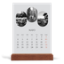 Calendario de mesa con base de madera - vertical  — Ruta de aventuras [portada]