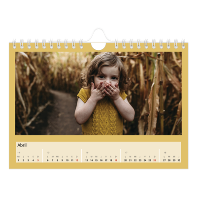 Calendario personalizado A5 — Colores de la tierra [Abril]