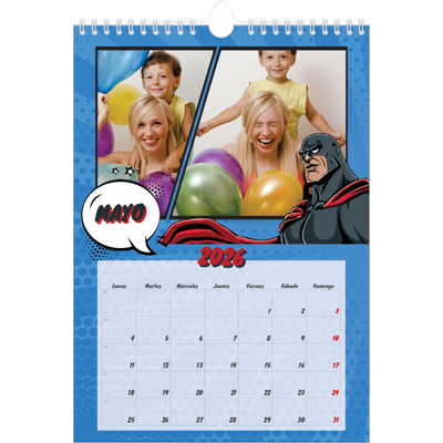 Calendario personalizado A4 — Libro de cómics [portada]