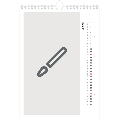 Calendario personalizado A4 — Diseña tu producto [Abril]