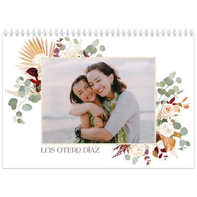 Calendario personalizado doble A4 — Boho [portada]