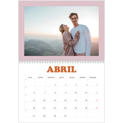 Calendario personalizado doble A4 — Marcos retro [Abril]