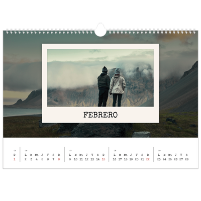 Calendario A3 horizontal — La edición de retratos [Febrero]