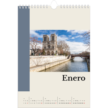 Calendario personalizado A4 — Lugares del mundo