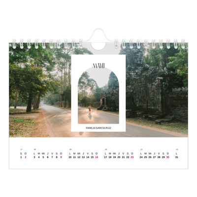 Calendario personalizado A5 — El arco abierto [Mayo]