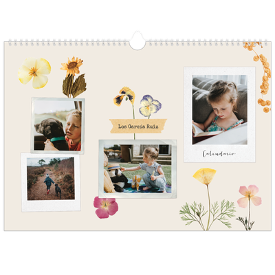 Calendario A3 horizontal — Scrapbook vintage [portada]