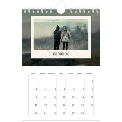 Calendario personalizado A5 — La edición de retratos [Febrero]