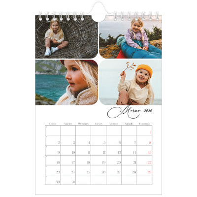 Calendario personalizado A5 — Fotos y caligrafía [Marzo]