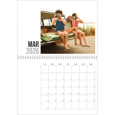 Calendario personalizado doble A4 — Texto abreviado [Marzo]