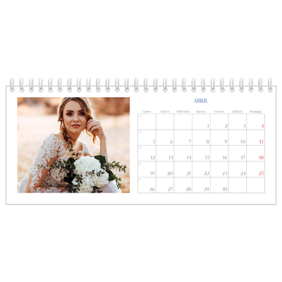 Calendarios de mesa — Clásico cobalto [Abril]