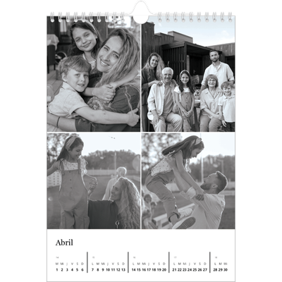 Calendario personalizado A4 — Enfoque [Abril]