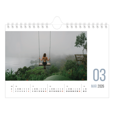 Calendario personalizado A5 — Meses numerados [Marzo]