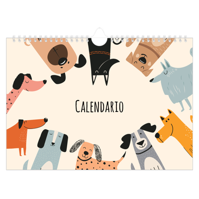 Calendario A4 horizontal — Perros y garabatos [portada]