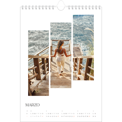 Calendario personalizado A4 — Fragmentos de viaje [Marzo]
