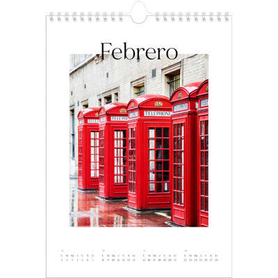 Calendario personalizado A4 — Mi diario de viaje [Febrero]