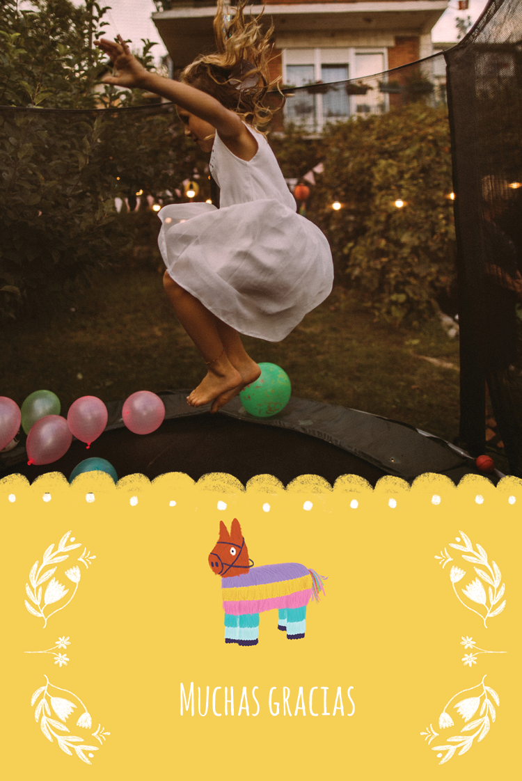 Tarjetas de agradecimiento — Fiesta con piñata