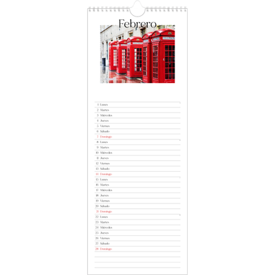 Calendario de cocina  — Mi diario de viaje [Febrero]