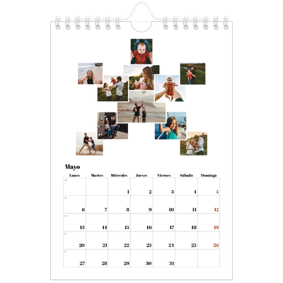 Calendario personalizado A5 — Formas de collage [portada]