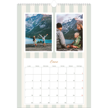Calendario personalizado A3 — Letras y rayas
