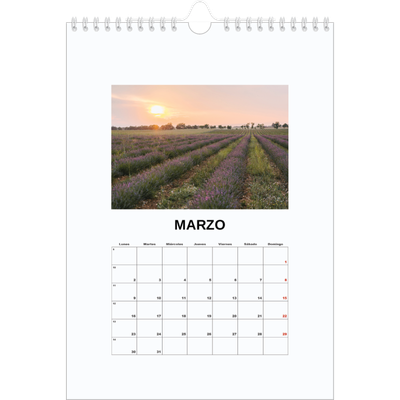 Calendario personalizado A4 — Foto simple [Marzo]