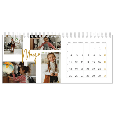 Calendarios de mesa — Rotulador dorado [portada]