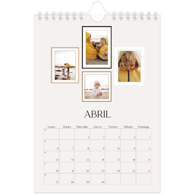 Calendario personalizado A5 — Galería de fotos de pared [Abril]