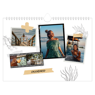 Calendario A4 horizontal — Scrapbook con estilo [portada]