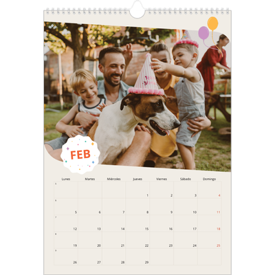 Calendarios A3 — Cumpleaños icónico [Febrero]