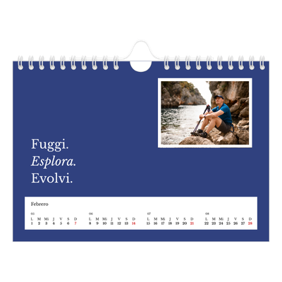 Calendario personalizado A5 — Tierra editorial [Febrero]