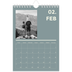 Calendario personalizado A5 — Contemporáneo atrevido [Febrero]
