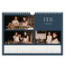 Calendario A4 horizontal — Pizarra y caligrafía [Febrero]