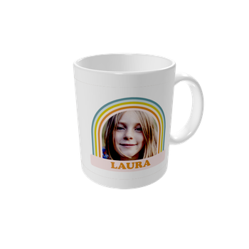 Tazas personalizadas — Arcoíris retro
