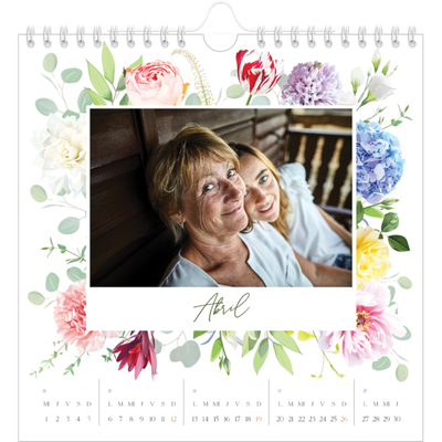 Calendarios Cuadrados — Flores tradicionales [Abril]