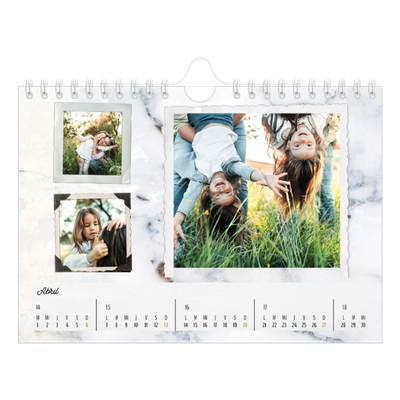 Calendario personalizado A5 — Colección de fotos [Abril]