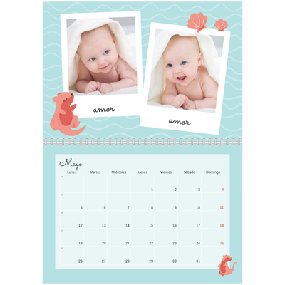 Calendario personalizado doble A4 — Animalitos [portada]