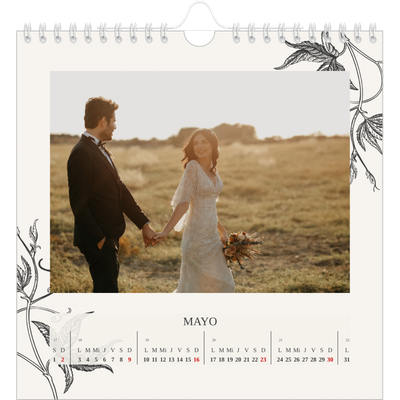 Calendarios Cuadrados — Tinta y hiedra [Mayo]