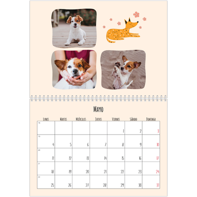 Calendario personalizado doble A4 — Perros y garabatos [portada]