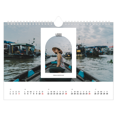 Calendario A4 horizontal — El arco abierto [Abril]