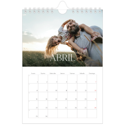 Calendario personalizado A5 — Doce grandes meses [Abril]