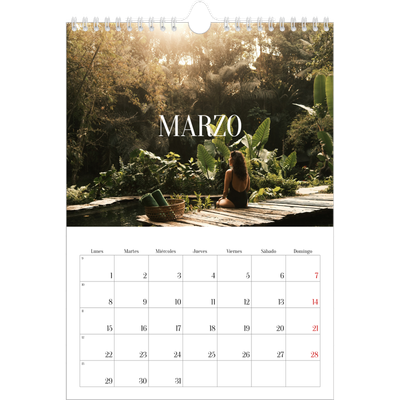 Calendario personalizado A4 — Escapada infinita [Marzo]