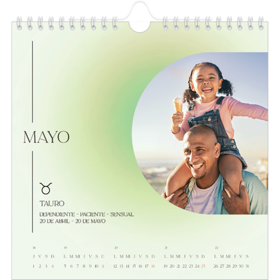 Calendarios Cuadrados — Degradado astrológico [portada]