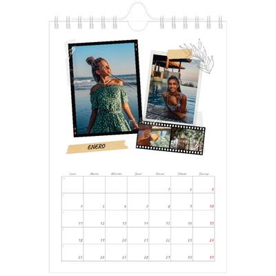Calendario personalizado A5 — Scrapbook con estilo [Enero]
