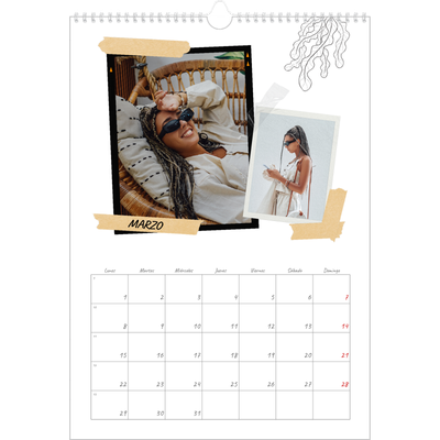 Calendarios A3 — Scrapbook con estilo [Marzo]