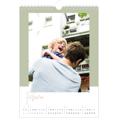 Calendario personalizado A4 — Marcos de la tierra [Febrero]