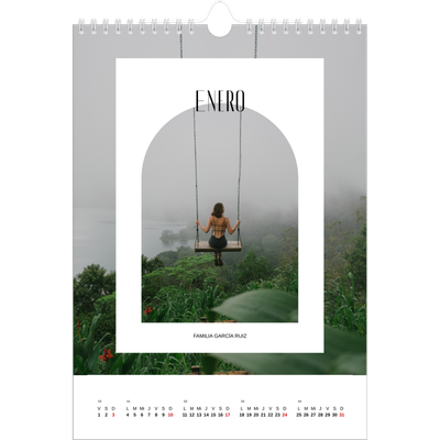 Calendario personalizado A4 — El arco abierto [Enero]
