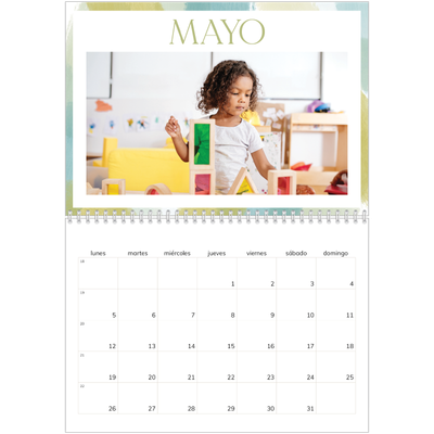 Calendario personalizado doble A4 — Efecto pincel [portada]